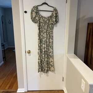 Floral Green Maxi Jumpsuit